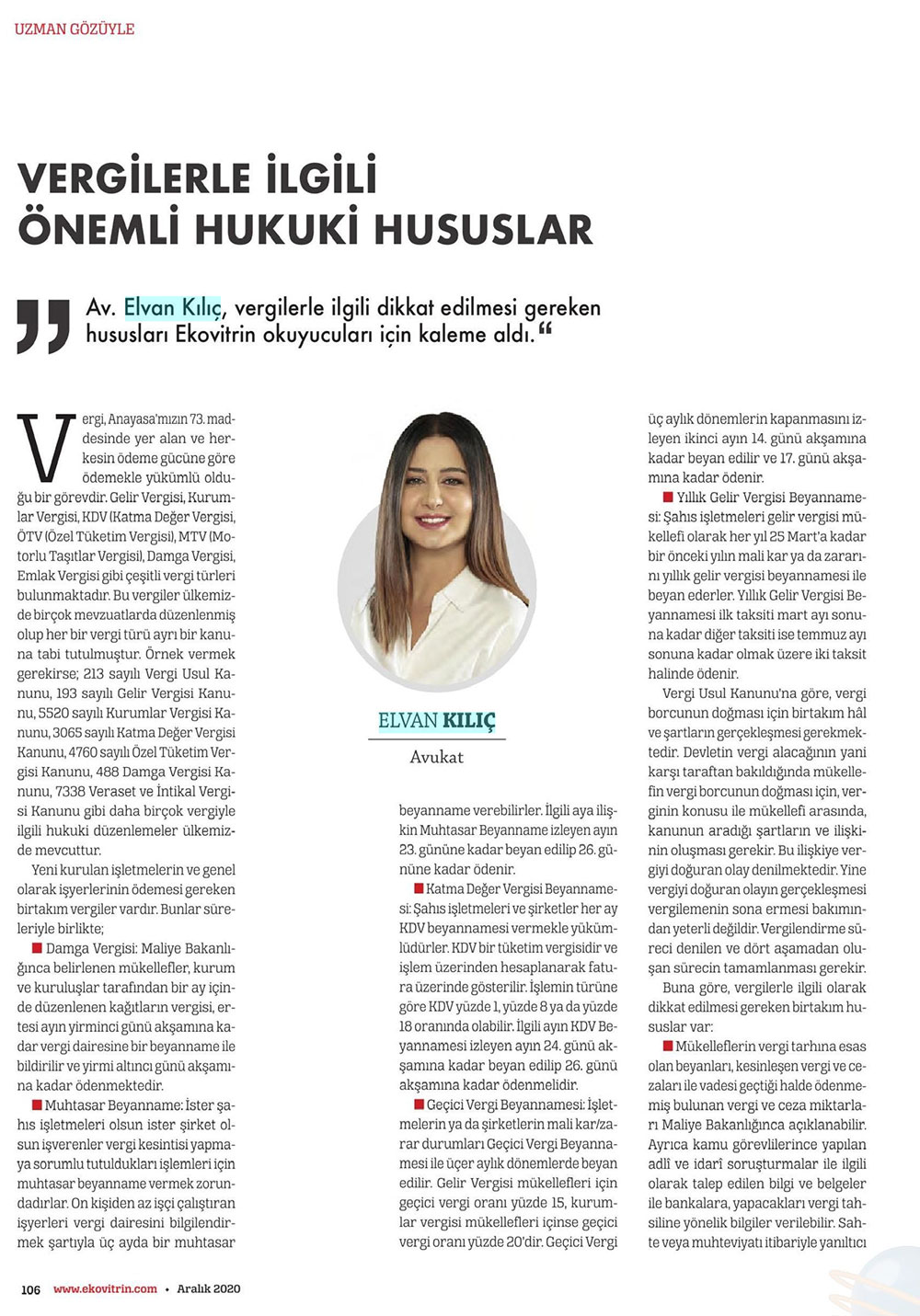 Ekovitrin Dergisi